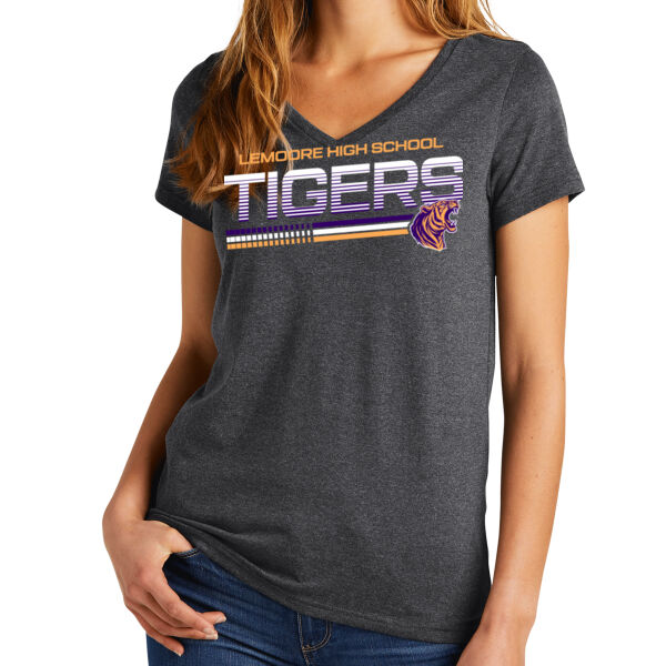 Tigers Lemoore High  - Women's V Neck Thumbnail