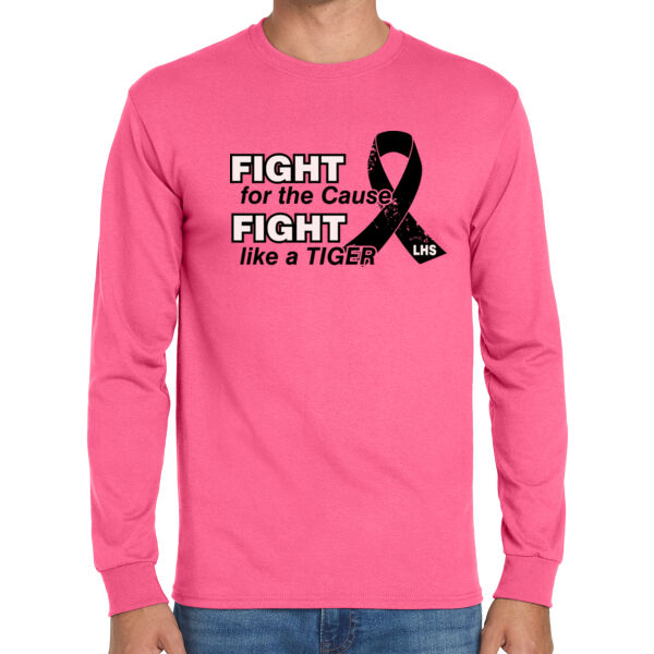 Fight Like A Tiger  - Dri Power Cotton/Poly Long Sleeve Tee Thumbnail